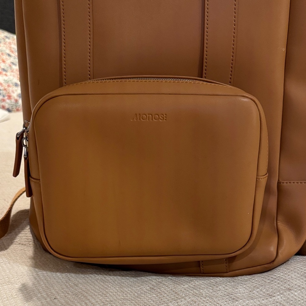 Monos Metro Brown Leather Backpack - Picture 6 of 9